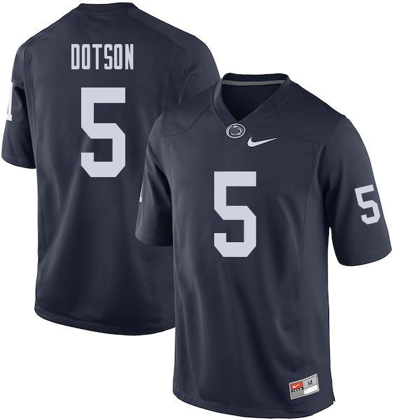 Men #5 Jahan Dotson Penn State Nittany Lions College Football Jerseys Sale-Navy